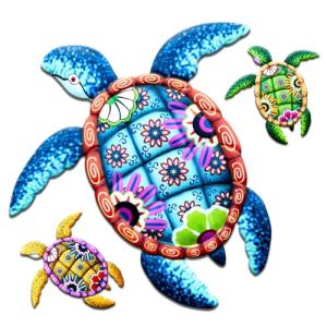Metal Sea Turtle Wall Art for Any Space (3 Pack)