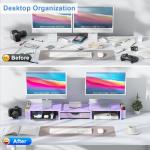 Gianotter Dual Monitor Stand with Drawer and Holders