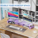 Gianotter Dual Monitor Stand with Drawer and Holders