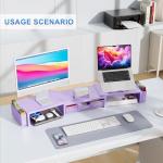 Gianotter Dual Monitor Stand with Drawer and Holders