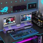 Gianotter Dual Monitor Stand with Drawer and Holders