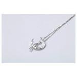 Moon Cat Pendant Necklace with Gold Accents
