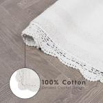 Laura Ashley Creamy White Crochet Bath Rug Set