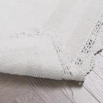 Laura Ashley Creamy White Crochet Bath Rug Set