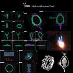 Lucky Clover Necklace with Heart Charms for Friends