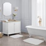 Laura Ashley Creamy White Crochet Bath Rug Set