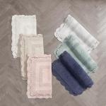 Laura Ashley Creamy White Crochet Bath Rug Set