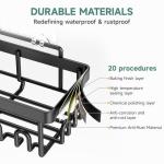 Veken Waterproof Shower Caddy 6-Pack, No Drilling