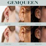 Dainty Moissanite Stud Earrings in White Gold