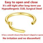 ORANGELOVE Hypoallergenic Surgical Steel Nose Rings