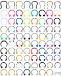 80 Pcs Septum Rings Horseshoe Nose Hoops