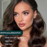 Dainty Moissanite Stud Earrings in White Gold