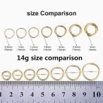 ORANGELOVE Hypoallergenic Surgical Steel Nose Rings