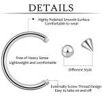 80 Pcs Septum Rings Horseshoe Nose Hoops