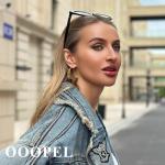 Thick Gold Hoop Earrings for Women 10mm