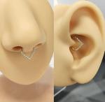 Teardrop Septum Ring in Gold 16G 8mm