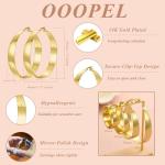 Thick Gold Hoop Earrings for Women 10mm