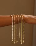 Trendy 14K Gold Plated Stackable Bracelets Set