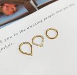 Teardrop Septum Ring in Gold 16G 8mm