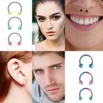 80 Pcs Septum Rings Horseshoe Nose Hoops