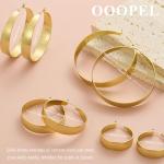 Thick Gold Hoop Earrings for Women 10mm