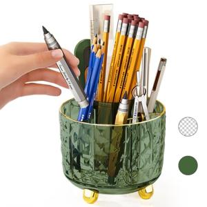 Dark Green 360° Rotating Pen Pencil Holder