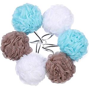 Set of 6 Bath Loofah Shower Scrubbers