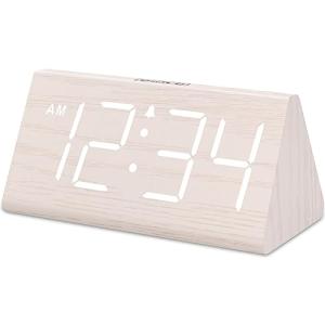 DreamSky Wooden Digital Alarm Clock with USB Port