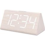 DreamSky Wooden Digital Alarm Clock with USB Port
