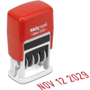 MaxMark 2000 Red Self-Inking Date Stamp