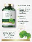 Carlyle Extra Strength Ginkgo Biloba Capsules 6000mg