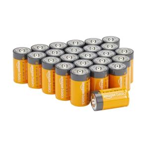 24-Pack D Cell Alkaline Batteries, 1.5 Volt