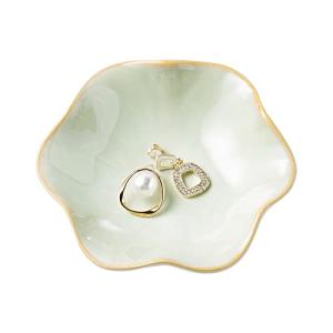 Light Green Ceramic Jewelry Dish and Key Bowl