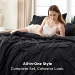 Black Queen Comforter Set - 7 Pieces, Soft Touch