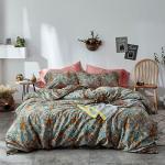 Vintage Garden Flower Duvet Cover Set, Queen Size
