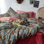Vintage Garden Flower Duvet Cover Set, Queen Size
