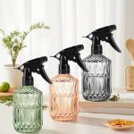 Glass Plant Mister Bottle - 13.5 oz, Adjustable Nozzle