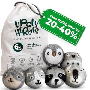 Reusable XL Wool Dryer Balls - 6-Pack