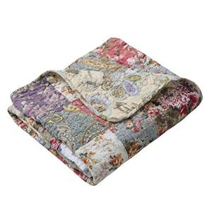 Blooming Prairie Quilted Patchwork Throw Blanket