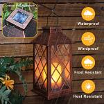 14" Solar Lanterns with Flickering LED Candles