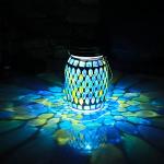 Solar Mosaic Hanging Lanterns for Outdoor Decor