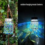 Solar Mosaic Hanging Lanterns for Outdoor Decor