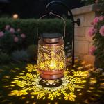 Solar Lantern Hummingbird Outdoor Decor for Gardens