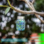Solar Mosaic Hanging Lanterns for Outdoor Decor