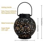 2 Pack Solar Hanging Lanterns for Outdoor Decor