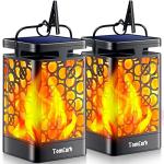 TomCare Solar Lanterns - 2 Pack Flickering Lights