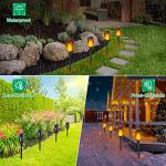 Solar Torch Lights with Flickering Flame for Outdoors