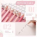 Light Pink Crystal Diamond Ballpoint Pens Set