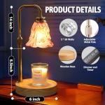 Adjustable Candle Warmer Lamp with Timer and Bulbs