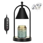Black Candle Warmer Lamp with Timer and Dimming